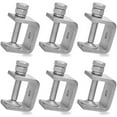 thumbnail image 1 of YQHWQ 6 Pack 1 Inch Stainless Steel C-Clamp Heavy Duty for Woodworking, 1 of 5