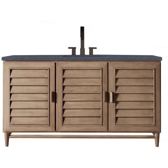 James Martin Vanities 620-V60S-WW-3CSP Portland 60" Free Standing Single Basin Vanity Set