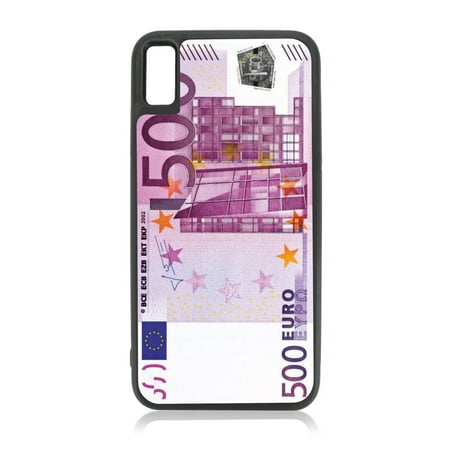 500 Euro Bill Print Design Black Rubber Case for iPhone XR - iPhone XR Phone Case - iPhone XR