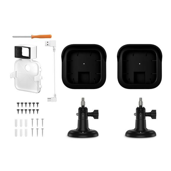 Yeacher 2pcs DF1079+1021+DF1005 Outdoor Security Wall Mount Plus Weatherproof Protective Cover and 360 Degree Adjustable Mount Lock for Blink All-new Blink Outdoor Camera Anti-theft Bracket Set