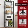 thumbnail image 7 of (2 pack) Sakugi 5-Tier Metal Storage Shelves, Adjustable Metal Shelves, 18" W x 12" D x 56" H, 500 lb Total Capacity, Rust-Proof Storage Rack, 7 of 7