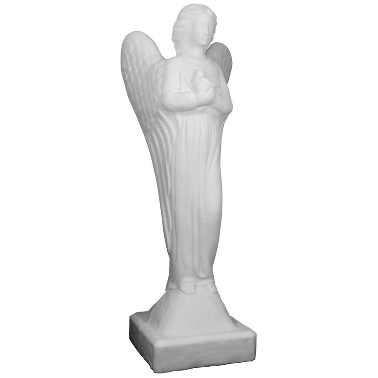 Morning Angel Statue – Natural Stone Appearance – Made of Resin –  Lightweight – 29” Height