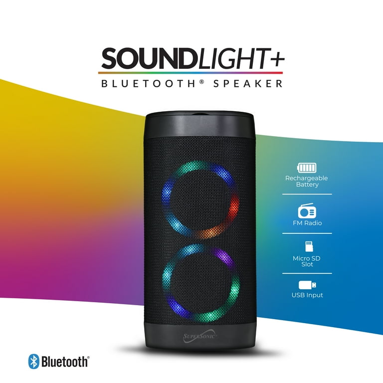 SuperSonic SoundLight+ Bluetooth® Speaker 7.87