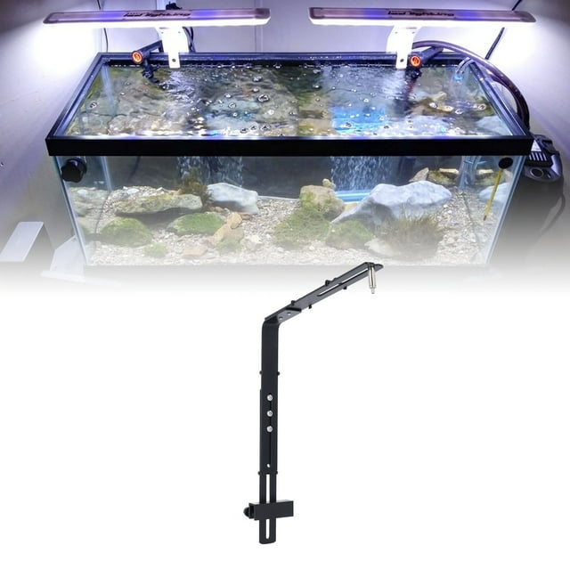 Aquarium Light Holder, Aluminum Alloy Adjustable Height Fish Tank Light Stand Easy to Install Versatile Compatibility Fish Tank Lighting Holder for Fish Tank Led Light