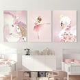 thumbnail image 3 of [2D Flat] 3pcs Pink Kawaii Room Decor, Swan and Girl Canvas Art Print, Frameless Wall Poster for Nursery Bedroom, 2D Flat Print, No Frame Included, Nursery Wall Decor|Pastel Pink Theme|Frameless Can, 3 of 4