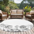 thumbnail image 4 of Round Rugs 7Ft, Watercolor Gray Round Area Rug Washable Indoor Throw Carpet, Botanical Pine Tree Large Non Slip Circle Rug for Dining Room Playroom Home Decor Aesthetic, 4 of 8
