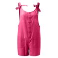 thumbnail image 3 of LUOGENLI Girls Jumpsuits Girls Summer Sleeveless Casual Romper Spaghetti Strap Shorts Jumpsuit with Pockets Girls Rompers Size 6-7 3 Pack Rompers for Girls Size 14-16 11-12 Years, 3 of 5