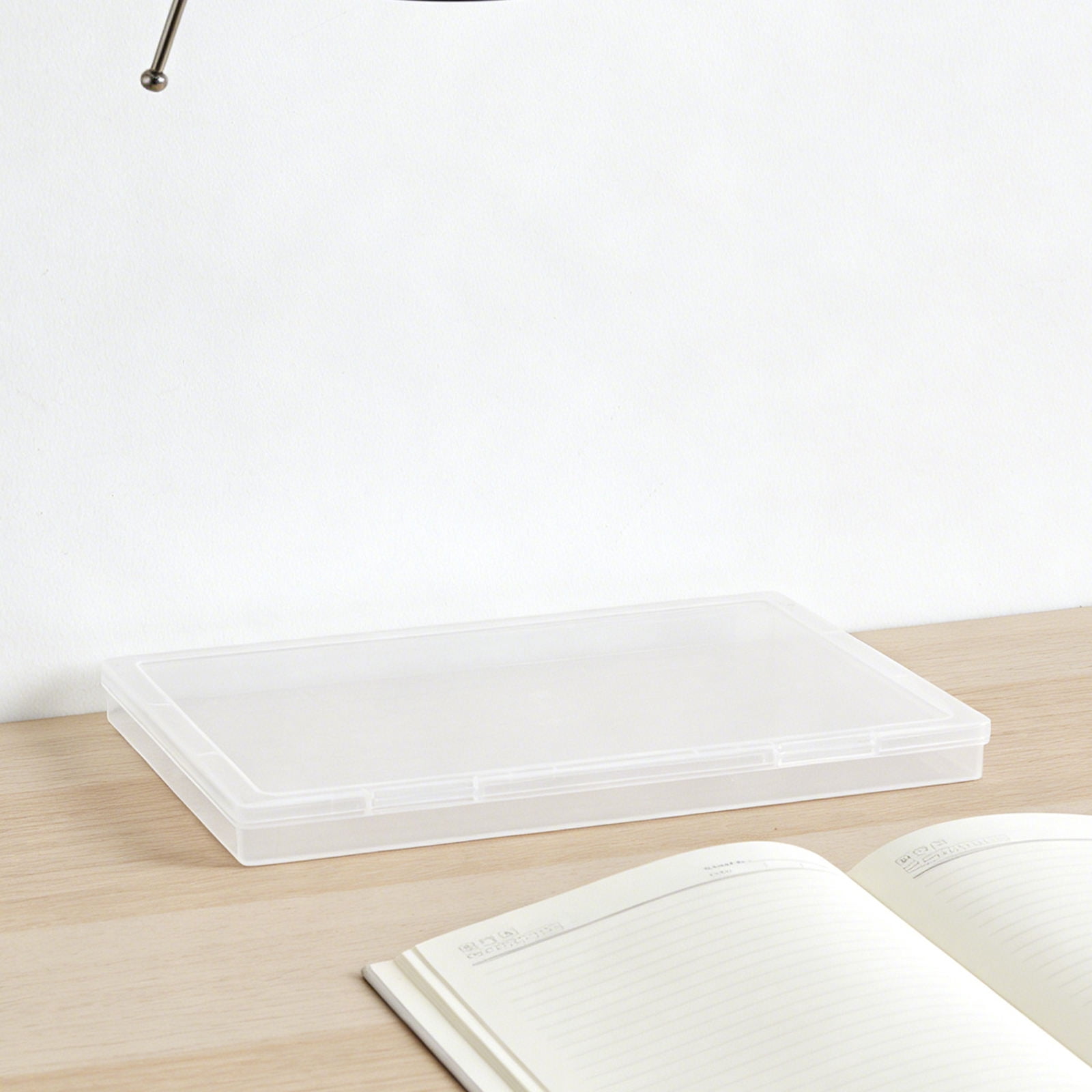 OUNONA 6-Pack Clear Photo Storage Boxes for Organizing Photos, Scrapbook Supplies, and Craft Materials