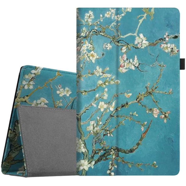 Funda para tableta Fire HD 10 (compatible con 7.ª y 9.ª generación, versiones 2017 y 2019) - Funda de piel sintética de primera calidad con función atril y función de encendido/apagado automático,
