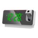 thumbnail image 2 of Reloj Despertador Digital de Proyección Electrónica, Espejo, Cara, Pared, tejado, Carga USB Silenciosa, Reloj de Escritorio para Estudiantes verde perfecl Despertador de proyección, 2 of 7