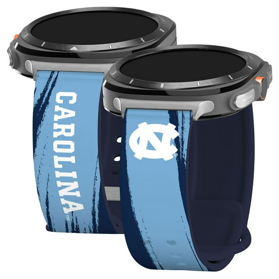 North Carolina HD Paint Stripe Unisex Watch Band for Samsung Galaxy Watch Ultra 47mm (Long)