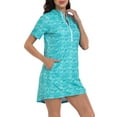 thumbnail image 5 of HDE Women's Short Sleeve UPF 50 Beach Coverup Dress with Hood Ocean Swirl S, 5 of 6
