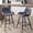 Grey, variant on SolaceHue 24 Inches Velvet Upholstered Island Stools, Bartools Set of 2, Fabric Counter Stools with Back, Counter Height Bar Chairs with Black Legs for Home Kitchen Island, Green.