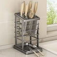 thumbnail image 2 of Stainless Steel Kitchen Knife Storage Holder Knife Stand Large Capacity Knif Tool Storage Rack Utility Knife Holder Organizer, 2 of 8