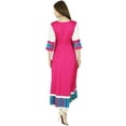 thumbnail image 5 of Bimba Women Pink Anarkali Kurti Long Flaired Rayon Kurta Indian Ethnic Blouse, 5 of 6