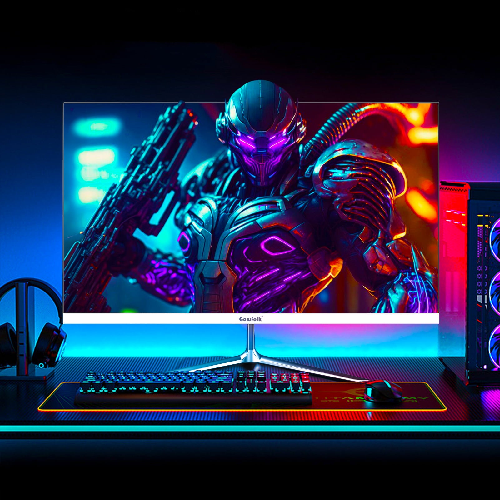 Gawfolk 24.5" 200Hz Gaming Monitor FHD 1080P, IPS,Sleek White Design with Built-in Speakers