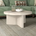 thumbnail image 5 of Evelyn&Zoe Holm 32" Wide Round Coffee Table, Alder White, 5 of 10