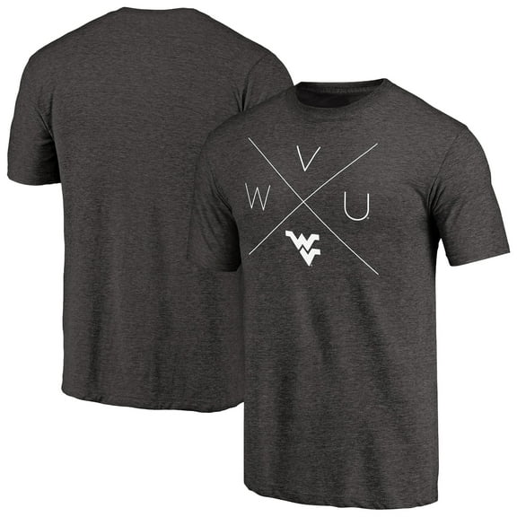 Men's Black West Virginia Mountaineers Quad Tri-Blend T-Shirt
