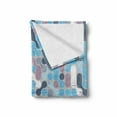thumbnail image 2 of Abstract Soft Flannel Fleece Throw Blanket, Grunge Retro Pattern with Circles Large Dots Rounds Artwork, Cozy Plush for Indoor and Outdoor Use, 50" x 60", Pale and Sky Blue Mauve, by Ambesonne, 2 of 6