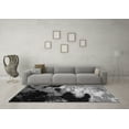 thumbnail image 3 of Ahgly Company Indoor Square Abstract Gray Modern Area Rugs, 4' Square, 3 of 4