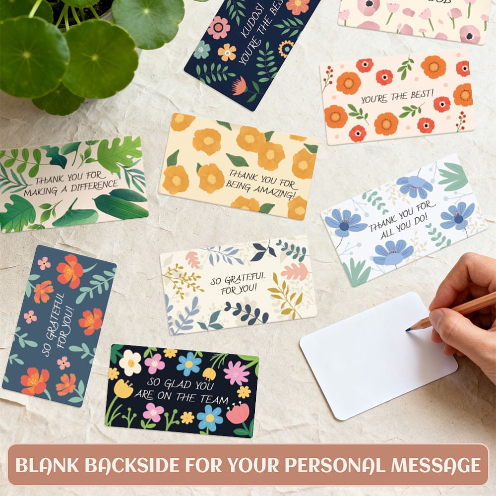360 Sheets 12 Styles Thank You Greeting Cards for Mother's Day Valentine's Day Birthday Thanksgiving Day Flower 90x50mm 30 sheets/style