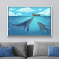 thumbnail image 2 of wall26 Framed Canvas Print Wall Art Trout Fish on Granite Background Marine Life Animals Digital Art Realism Nautical Scenic Colorful Ultra for Living Room, Bedroom, Office - 24"x36" White, 2 of 5