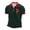 Dark Green, variant on Men's Shirt with Short Sleeve Build Canadian Print Collar Half Zip Athletic Knit Top for Daily Casual Wear