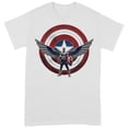 thumbnail image 1 of The Falcon and The Winter Soldier  Adult Shield Chest Pose Captain America T-Shirt, 1 of 2