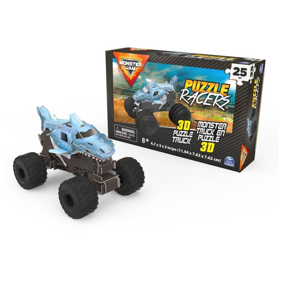 Monster Jam, Megalodon 3D Puzzle Truck, for Kids Ages 8 and up