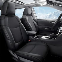 AOMSAZTO Custom Seat Covers for Toyota Corolla Sedan: 2014 2015 2016 2017 2018 2019 XLE Gas Version Leather Car Seats Cover Black