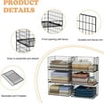 thumbnail image 2 of 6-Tier Stackable Closet Organizers and Storage Shelves, Closet Shelf Organizer Basket Bins, Foldable Sweater Storage for Clothes Organizer System, 2 of 8