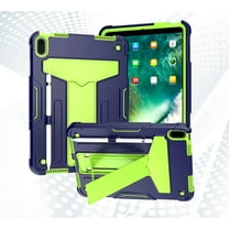 EpicGadget Case for iPad 10th Generation 10.9 Inch 2022 Released - Heavy Duty Rugged Hybrid Case with Kickstand Pencil Holder Cover Case (Navy Blue/Green)