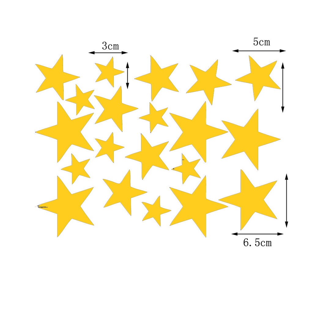 20pcs/set Star Shape Mirror Stickers 3D Acrylic Stars Mirrored Decals DIY Room Home Decoration Wallpaper - image 4 of 8