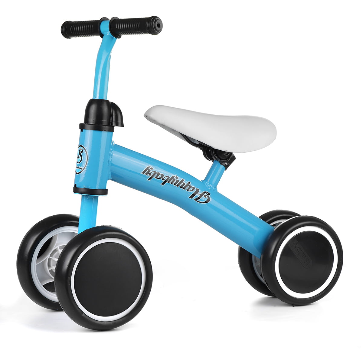 Kids Lightweight Balance Walking Training Tricycle for Toddlers w/  Cushioned Seat, Hand Grips -Blue