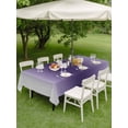 thumbnail image 4 of Outdoor Tablecloths with Umbrella Hole & Zipper, Purple Grey Ombre 54x80 Inch Tablecloth Rectangle, Farmhouse Gradient Minimalist Waterproof Table Cloth, Patio/Pool/Picnic Table Covers, 4 of 8