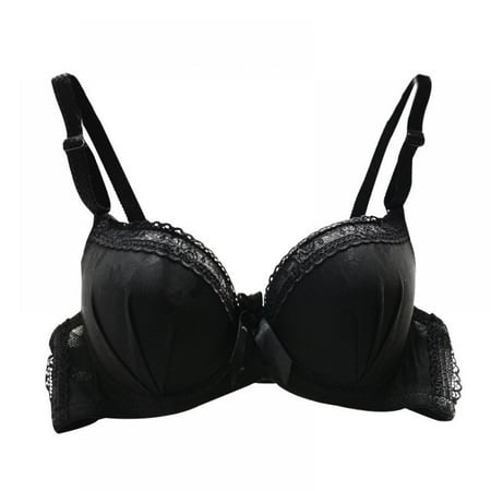 

Popvcly Women Adjustment Push Up Underwire Bra Sexy Thin Padded Bra - 32/34 Cup B