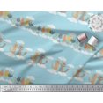 thumbnail image 2 of Soimoi Rayon Fabric Floral,Clouds & Cat Kids Decor Fabric Printed Yard 56 Inch Wide, 2 of 3