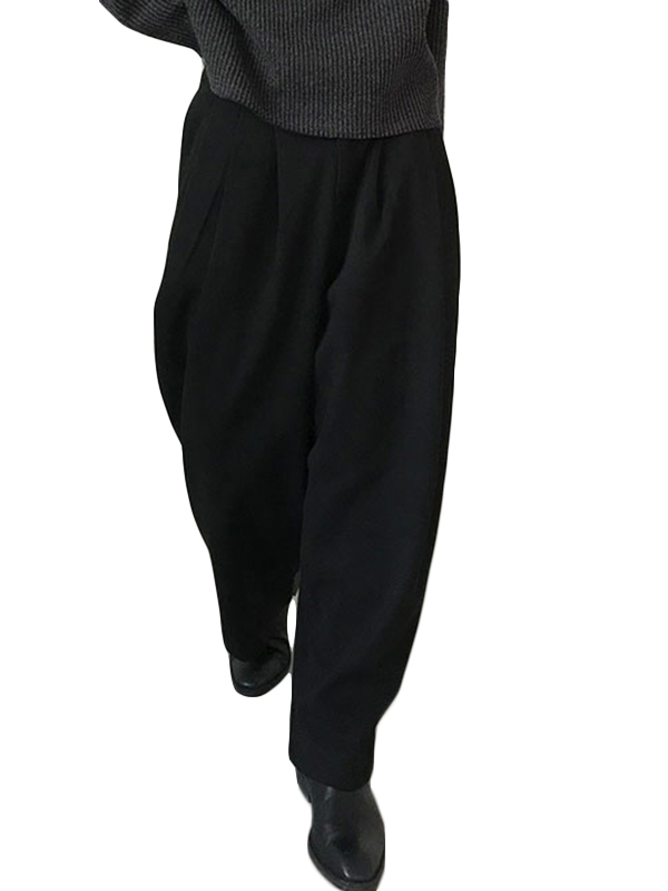 INCERUN Men's Long Straight Dress Pants Wide Leg Pants Trousers