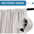 thumbnail image 3 of Cortinas 100 % opacas para dormitorio, cortinas y cortinas con aislamiento térmico, cortinas opacas de 84 pulgadas de largo, cortinas con bolsillo para barra para sala de estar con forro negro, juego de 2 paneles, piedra pómez de salvia clara, 52 pulgadas de ancho x 84 pulgadas de largo, 3 of 5