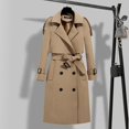 thumbnail image 2 of Women\'s Classic Trench Coat Mid-length Fashion Wind-proof Coat For Autumn Spring Daily Wear, 2 of 5