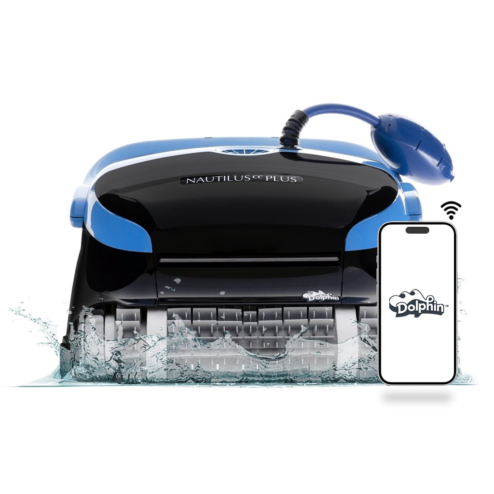 Restored Dolphin Nautilus CC Plus Wi-Fi Automatic Robotic Pool Vacuum Cleaner, Always Cleaning, Never Charging, with Wall Climbing Scrubber Brush, Ideal for In-Ground Pools up to 40 FT in Length (Refurbished)