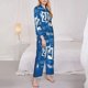 thumbnail image 3 of Balery Happy New Year 2024 (4) Conjunto de Pijama con Estampado para Mujer, Conjunto de Dos Piezas con Manga Larga, Ropa de Dormir Suave con Bolsillos, Pijamas Cómodos-XX-Large, 3 of 7