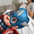 thumbnail image 3 of Captain America Flannel Blanket 39*59 inch Soft And Comfortable With Clear Patterns And Easy Cleaning, 3 of 6