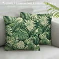 thumbnail image 3 of Shiartex  Green Tropical Plants Decorative Throw Pillow Covers Summer Palm Tree Leaves Square Outdoor Pillowcases Hidden Zipper for Sofa Couch Porch Bed Living Room Decor, 3 of 5
