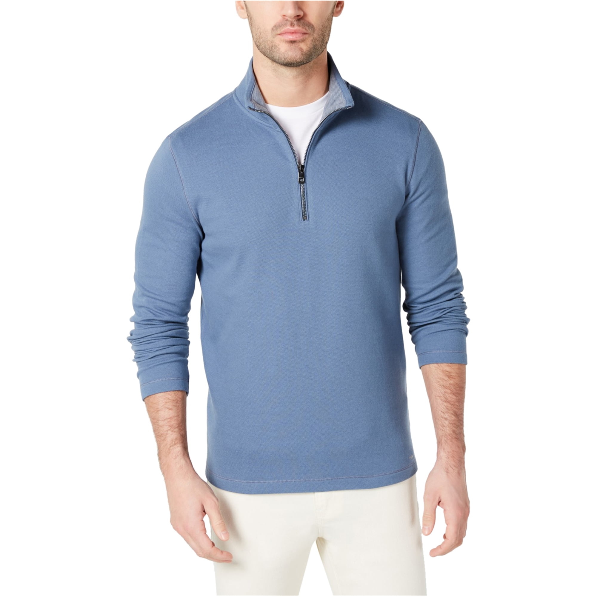 Michael Mens Pique Pullover Sweater, Blue, X-Large Walmart.com
