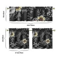 thumbnail image 6 of Retro Daisy Kitchen Curtains Set Yellow Floral Bloom Flower Boho Artwork Summer Autumn Aesthetic Cute Vintage White Tier and Valance Curtains, 6 of 6