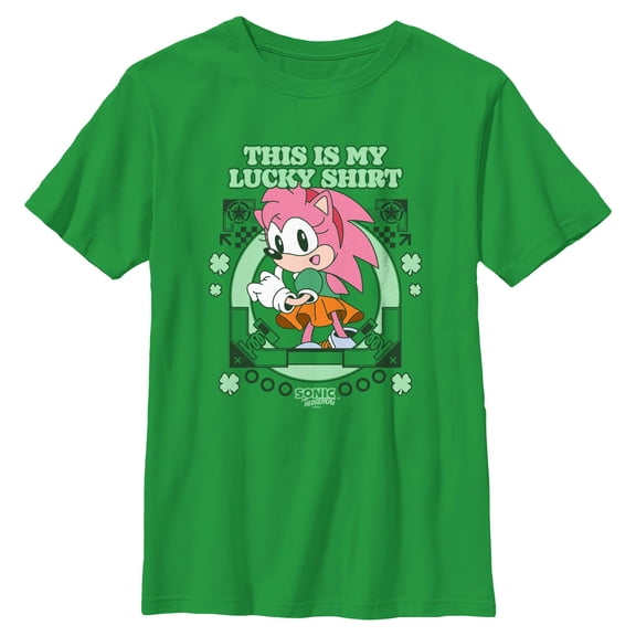Boys Sonic the Hedgehog My Lucky Clover Amy T Shirt