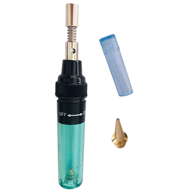 Kit de soldador de gas inalámbrico, temperatura ajustable para soldar libre, equipo de hierro inalámbrico de calentamiento para tubo - Punta puntiaguda
