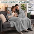 thumbnail image 3 of PAVILIA Soft Lightweight Twin Fleece Blanket for Couch Bed, Gray, 60x80, 3 of 6