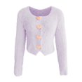 thumbnail image 5 of Sweaters for Women Suitable Fall and Winter Comfortable and resistant to pilling Purple S Womens Sweaters, 5 of 5